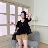 ÁO BABYDOLL XÔ THÊU NÚT GỖ ZAREEN VOA155