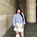 ÁO SƠ MI SỌC TAY DÀI BASIC ZAREEN SOM79