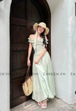 ĐẦM THUN CHỈ TRỄ VAI ZAREEN DAX86