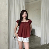 ÁO BABYDOLL TAY NHÚN ZAREEN VOA148