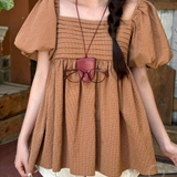 ÁO BABYDOLL XẾP LY NGỰC TAY PHỒNG ZAREEN VOA145