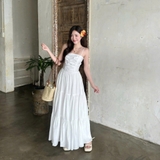 ĐẦM 2 DÂY XẾP LY NGỰC DÁNG XÒE ZAREEN DAX121