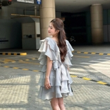 ĐẦM TƠ TAY BÈO THẮT NƠ ZAREEN DAX97