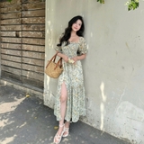 ĐẦM HOA ĐUÔI CÁ XẺ ĐÙI ZAREEN DAX118