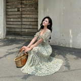 ĐẦM HOA ĐUÔI CÁ XẺ ĐÙI ZAREEN DAX118