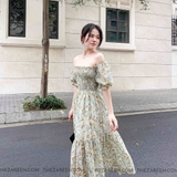 ĐẦM HOA ĐUÔI CÁ XẺ ĐÙI ZAREEN DAX118