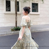 ĐẦM HOA ĐUÔI CÁ XẺ ĐÙI ZAREEN DAX118