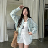 ÁO SƠ MI SỌC OVERSIZE ZAREEN SOM81