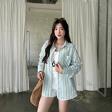 ÁO SƠ MI SỌC OVERSIZE ZAREEN SOM81