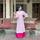 ÁO DÀI TÂM Ý GẤM PHỐI VIỀN ZAREEN ADI05