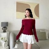 ÁO THUN TAY DÀI CỔ ĐỖ ZAREEN THU175