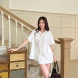 ÁO SƠ MI LINEN PHỐI REN XẺ SAU ZAREEN SOM83