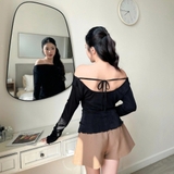 ÁO THUN TAY DÀI CỔ ĐỖ ZAREEN THU175