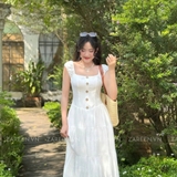 ĐẦM MAXI ĐÍNH NÚT 4 TẦNG ZAREEN DAX101