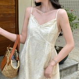 ĐẦM 2 DÂY TƠ THÊU HOA PHỐI REN ZAREEN DAX116