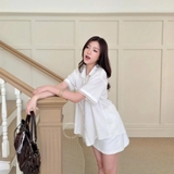 ÁO SƠ MI LINEN PHỐI REN XẺ SAU ZAREEN SOM83