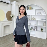 ÁO THUN TAY DÀI CỔ ĐỖ ZAREEN THU175