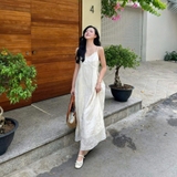 ĐẦM 2 DÂY TƠ THÊU HOA PHỐI REN ZAREEN DAX116