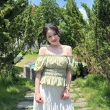 ÁO CROPTOP TAY PHỒNG THUN CHỈ ZAREEN VOA153