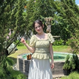 ÁO CROPTOP TAY PHỒNG THUN CHỈ ZAREEN VOA153