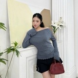 ÁO THUN TAY DÀI CỔ ĐỖ ZAREEN THU175