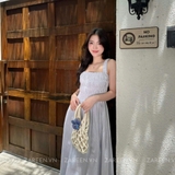 ĐẦM DÀI KẺ SỌC THUN CHỈ ZAREEN DAX107