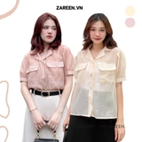 ÁO SƠ MI ORGANZA TAY PHỒNG ZAREEN SOM63