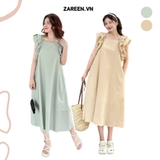 ĐẦM LINEN DÁNG DÀI TAY BÈO ZAREEN DAX84