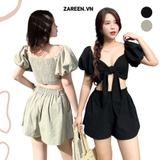 ÁO CROPTOP BUỘC NƠ NGỰC ZAREEN VOA131
