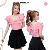 ÁO CỔ TIM BÈO 2 TẦNG ZAREEN VOA100