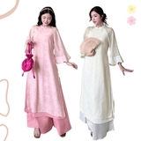 ÁO DÀI VÂN NHI TƠ HOA ZAREEN ADI07