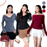 ÁO THUN TAY DÀI CỔ ĐỖ ZAREEN THU175