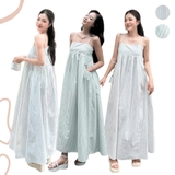 ĐẦM 2 DÂY DÁNG BABYDOLL TÚI NHÚN ZAREEN DAX117