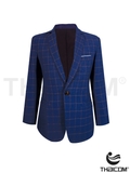 Áo Đờ Mi ESSENTIAL Navy Windowpane Blazer