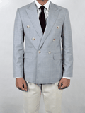 ÁO BLAZER DOUBLE BREASTED MÀU GHI SÁNG