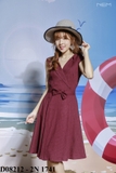 Đầm midi cổ V