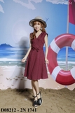 Đầm midi cổ V