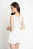 JS110 Lụa phối ren trước dây cổ