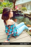 Sơ mi kẻ vai chờm