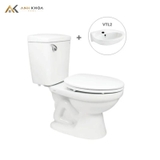 Bồn cầu Viglacera VI44 + Chậu VTL2 (hoặc VTL3)