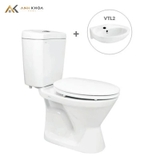 Bồn cầu Viglacera VI66 + Chậu VTL2 (hoặc VTL3)