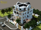 Mẫu biệt thự kiểu lâu đài 3 tầng cổ điển 250m2