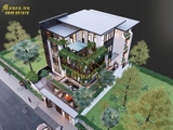 Ấn tượng mẫu biệt thự 3 tầng có tầng hầm nổi siêu hiện đại 200m2