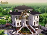 mẫu biệt thự 3 tầng mái thái 150m2