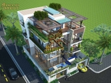 Thiết kế biệt thự hiện đại 4 tầng đẹp