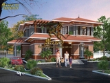 biệt thự hiện đại 2 tầng 4 phòng ngủ 190m2