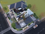 Chiêm ngưỡng mẫu thiết kế nhà biệt thự 3 tầng 250m2 hiện đại mái nhật