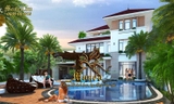 Mẫu thiết kế nhà biệt thự 3 tầng 180m2 mái ngói đẹp ở Hưng Yên