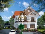 hình ảnh thiết kế biệt thự 2 tầng 2 mặt tiền