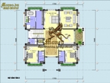 Bản vẽ biệt thự tân cổ điển 3 tầng 300m2